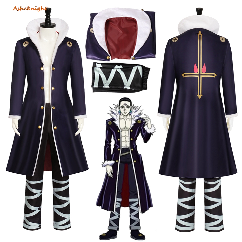 Anime Cosplay Outfits Male - アニメハンターコスプレ Feitan ポートールコートパンツ衣類男性パーティー変装ロールプレイ男性衣装スーツハロウィン衣装カーニバル