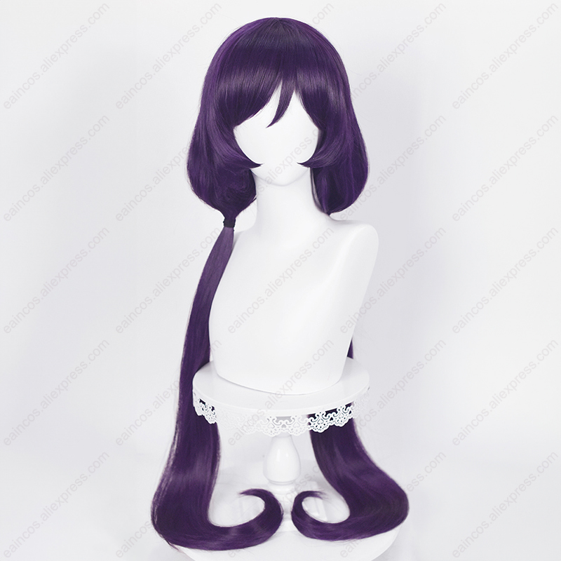 アニメnoomojoコスプレウィッグ、耐熱性合成毛、紫と黒、 - Anime Cosplay Long Black Hair のレビューと価格
