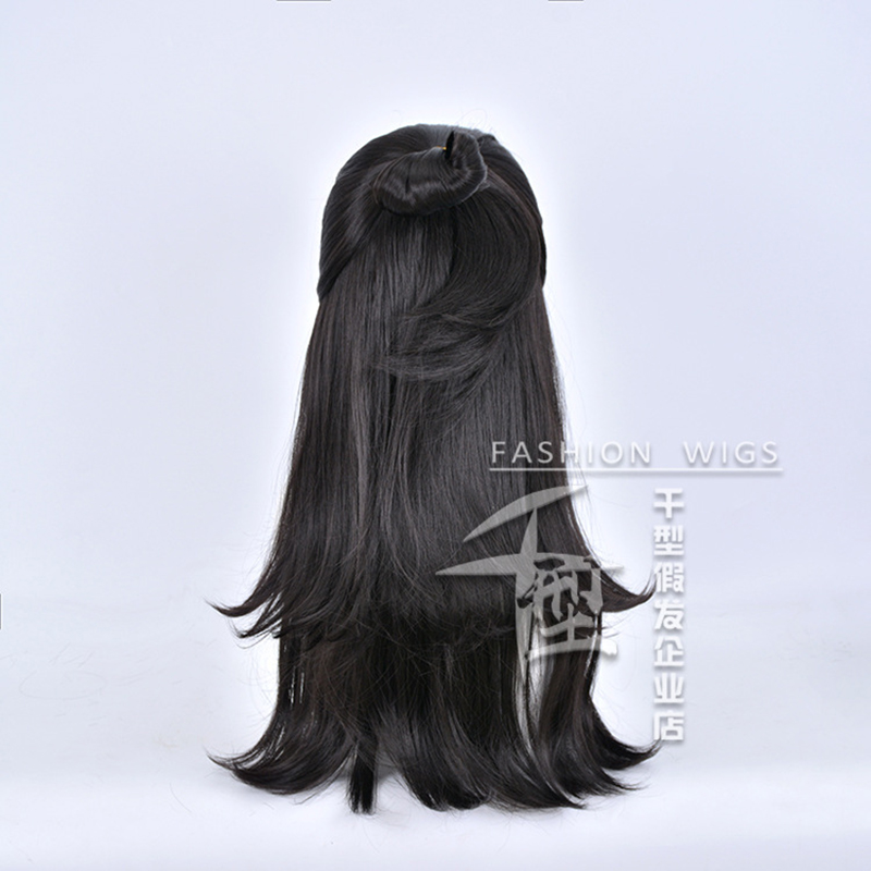 合成コスプレウィッグ,60cm,黒髪,高温,パーティー用 - Anime Cosplay Long Black Hair のレビューと価格