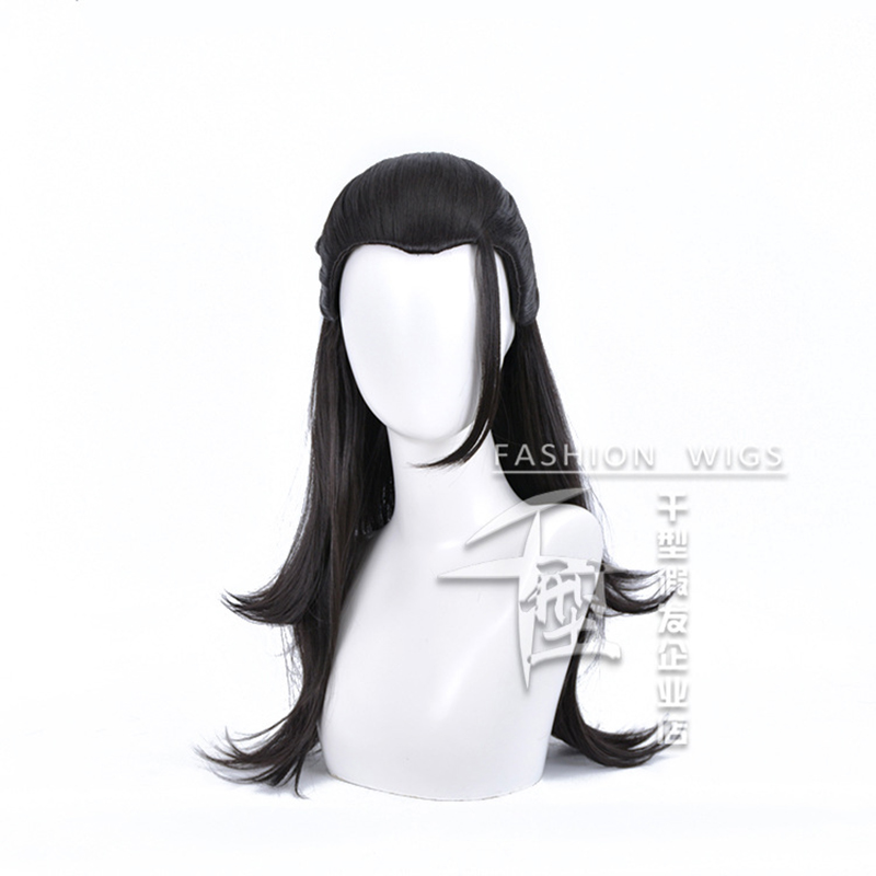合成コスプレウィッグ,60cm,黒髪,高温,パーティー用 - Anime Cosplay Long Black Hair のレビューと価格
