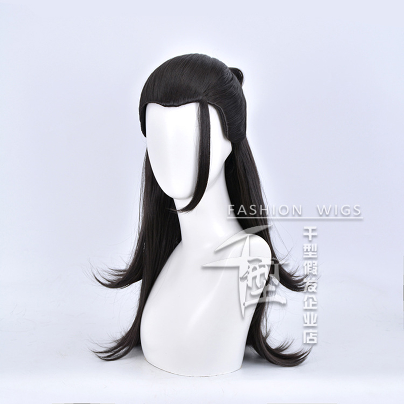 合成コスプレウィッグ,60cm,黒髪,高温,パーティー用 - Anime Cosplay Long Black Hair のレビューと価格