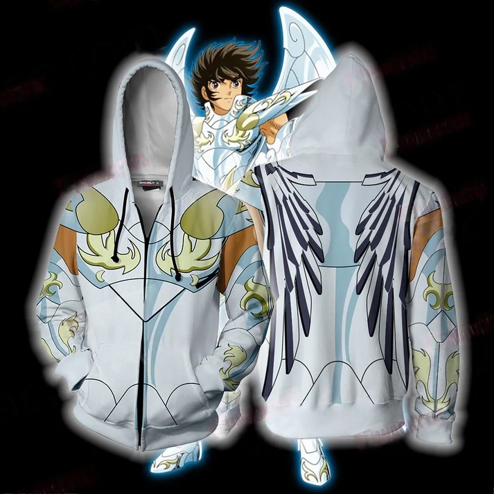アニメ聖闘士星矢 3D プリントパーカー男性女性ストリート特 - Cosplay Anime Basic のレビューと価格