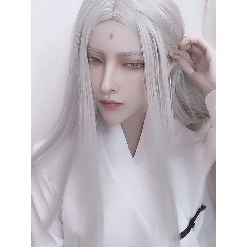 男性韓服ロングストレートヘアアニメコスプレ衣装日本アニメエル - Anime Cosplay Japanese のレビューと価格