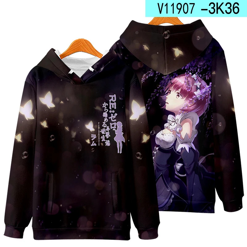 3D 再ゼロコスプレパーカーアニメエミリアプリントスウェット - Cosplay Anime Basic のレビューと価格
