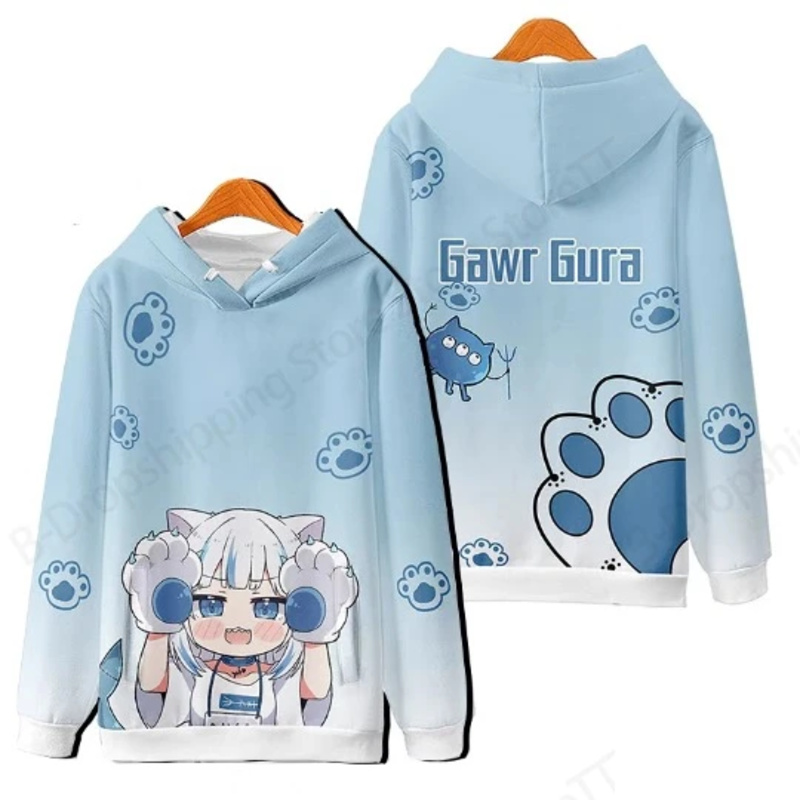 Gawr Gura アニメコスプレ 3d プリントパーカー男 - Cosplay Anime Basic のレビューと価格