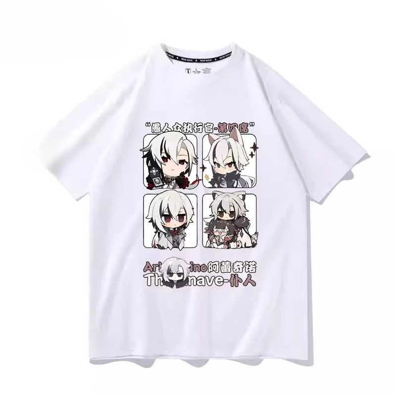 アニメ原神アルレッキーノコスプレ半袖 Tシャツ女性男性原宿ト - Cosplay Anime Basic のレビューと価格